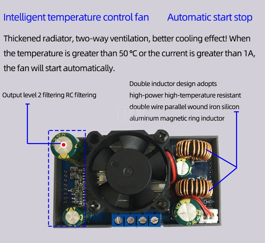 custom 1Pcs SK80 Adjustable Automatic Buck Module DC Constant Voltage Current Regulated Digital Control