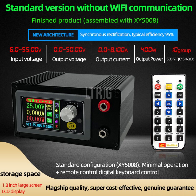 custom 1Pcs XY5008 DC step-down converter 0-50V 8A 400W power module adjustable regulated power supply WIFF APP