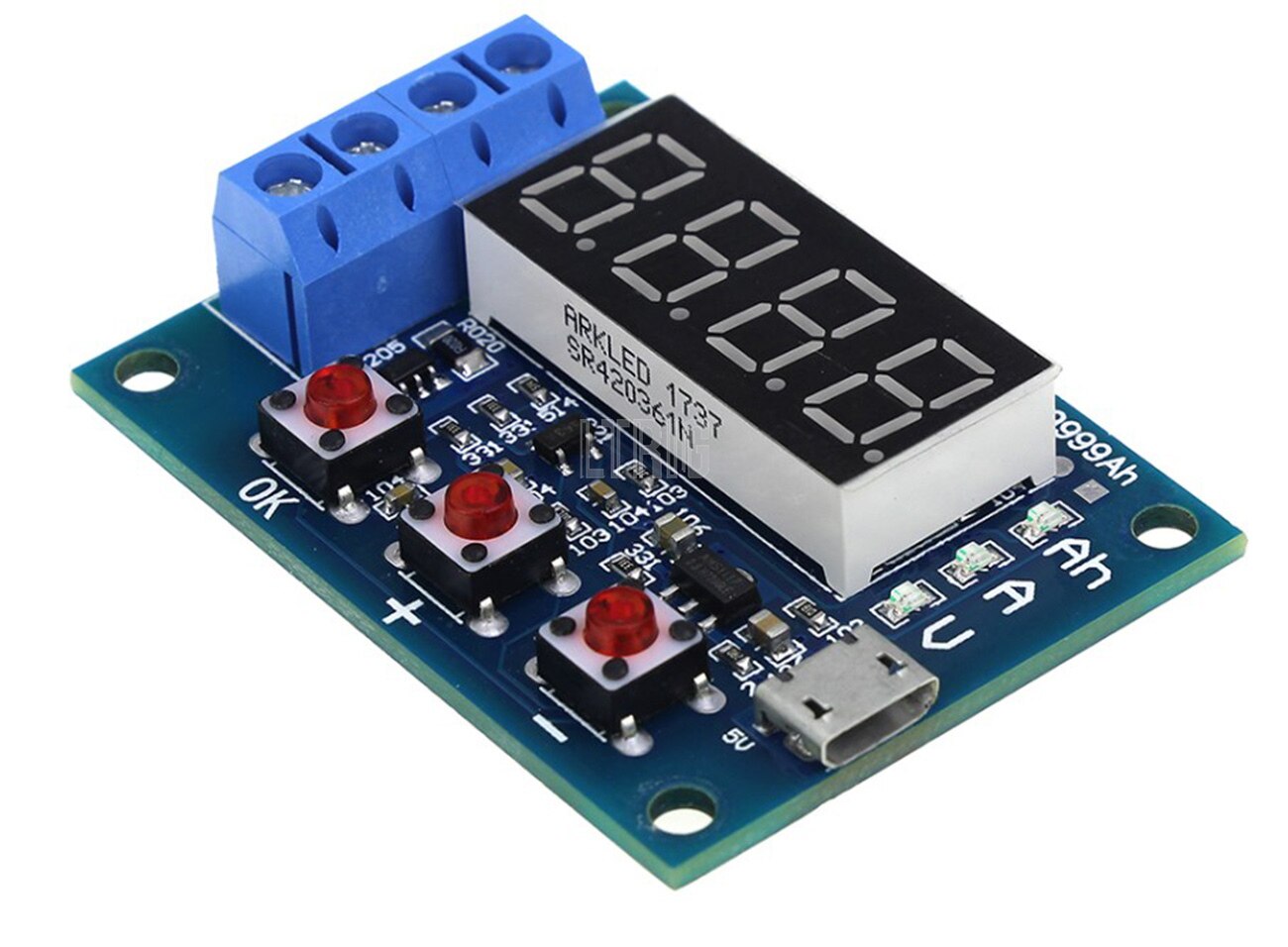 custom 1Pcs18650 li-ion lithium battery capacity tester + lead-acid resistance battery capacity discharge meter tester