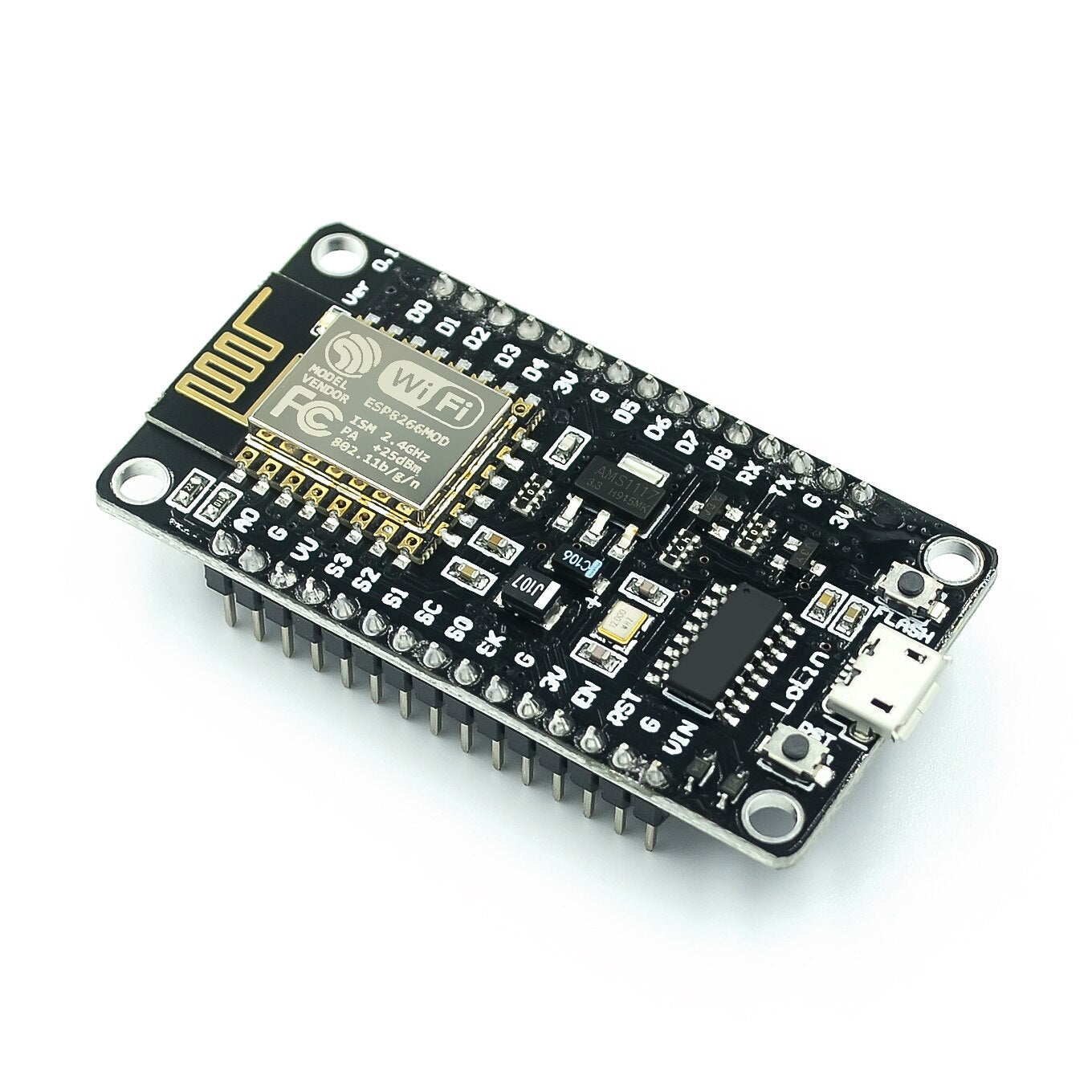 custom 1Pcsnodemcu v3 esp8266 ch340 module WIFI Internet of Things development board pcb Antenna and usb port for Arduino