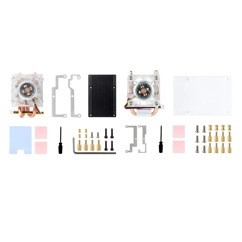 Low-Profile ICE Tower CPU Cooling Fan For Raspberry Pi 5,U-Shaped Copper Tube With Colorful RGB,ICE Tower Fan