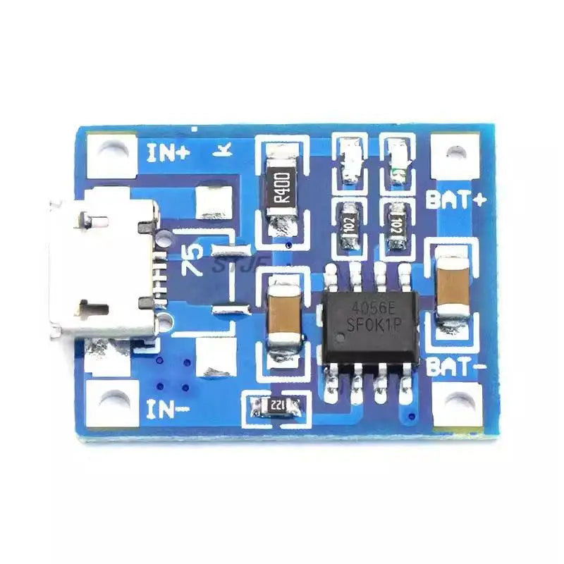 Custom Micro USB 5V 1A 18650 TP4056 Lithium Battery Charger Module Charging Board With Protection Dual Functions 1A Li-ion