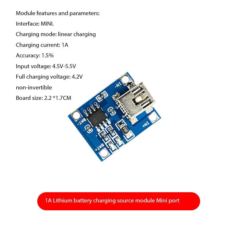 Custom Micro USB 5V 1A 18650 TP4056 Lithium Battery Charger Module Charging Board With Protection Dual Functions 1A Li-ion