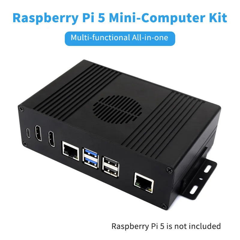 Custom Mini-Computer Kit for Pi 5 PCIe Extending to Gigabit Ethernet / 4-Ch USB3.2 Gen1 / M.2 Interface All-In-One Module