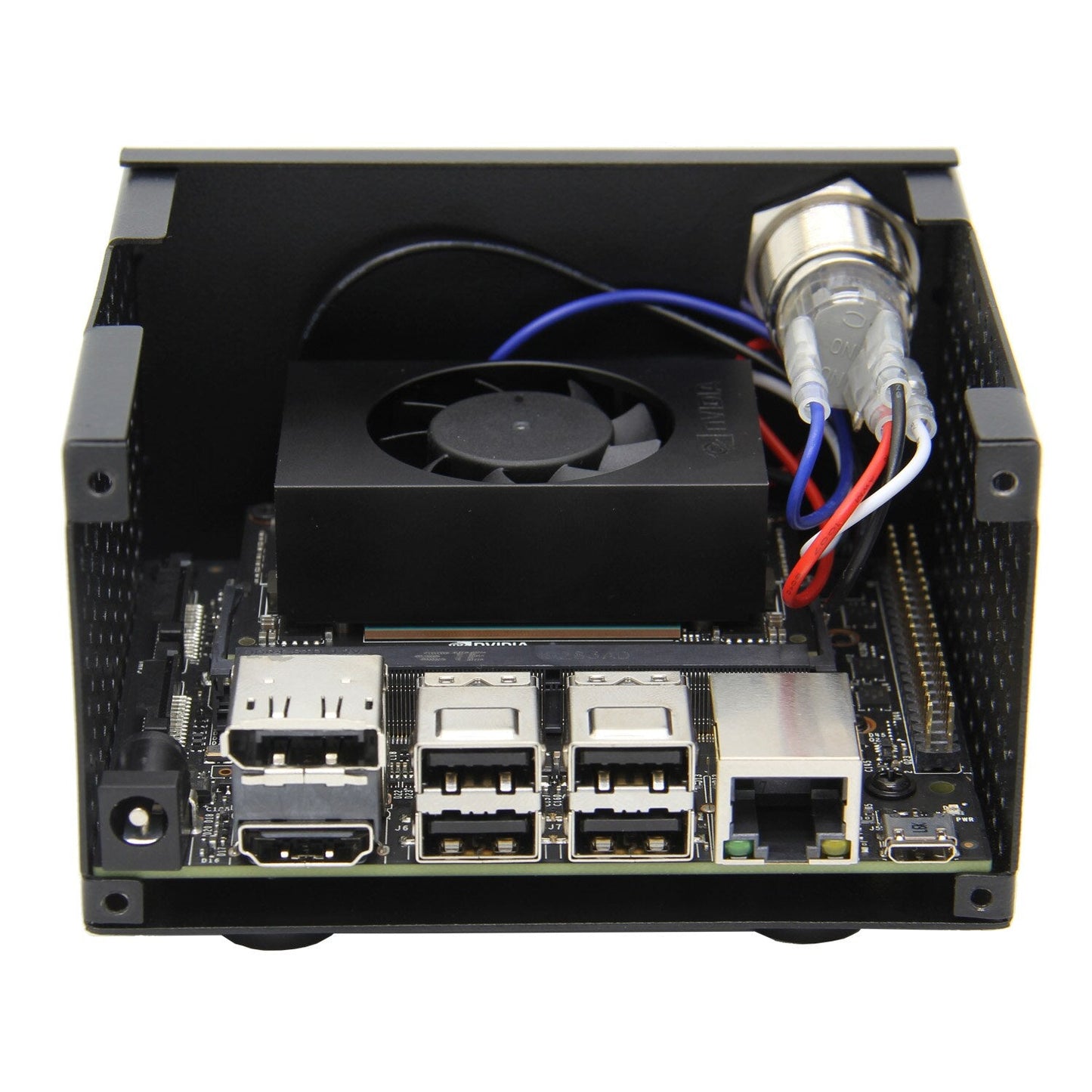 NVIDIA Jetson Xavier NX Metal Case with Power & Reset Switch +M.2 NGFF Card Dual Band WiFi Antenna Kit customize