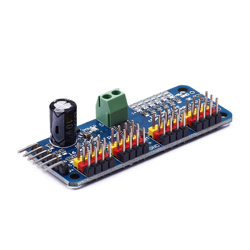 Custom PCA9685 16 Channel 12 bit PWM Servo Motor Driver I2C IIC Module for MG90S SG90 MG995