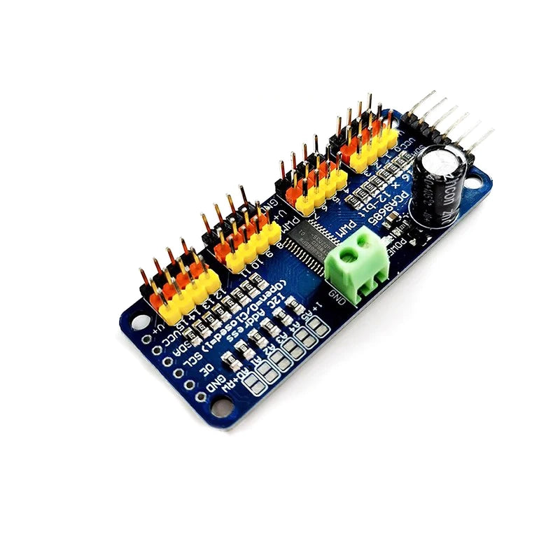 Custom PCA9685 16 Channel 12 bit PWM Servo Motor Driver I2C IIC Module for MG90S SG90 MG995