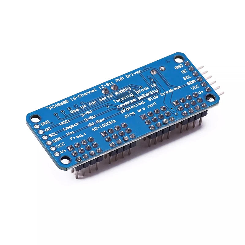 Custom PCA9685 16 Channel 12 bit PWM Servo Motor Driver I2C IIC Module for MG90S SG90 MG995