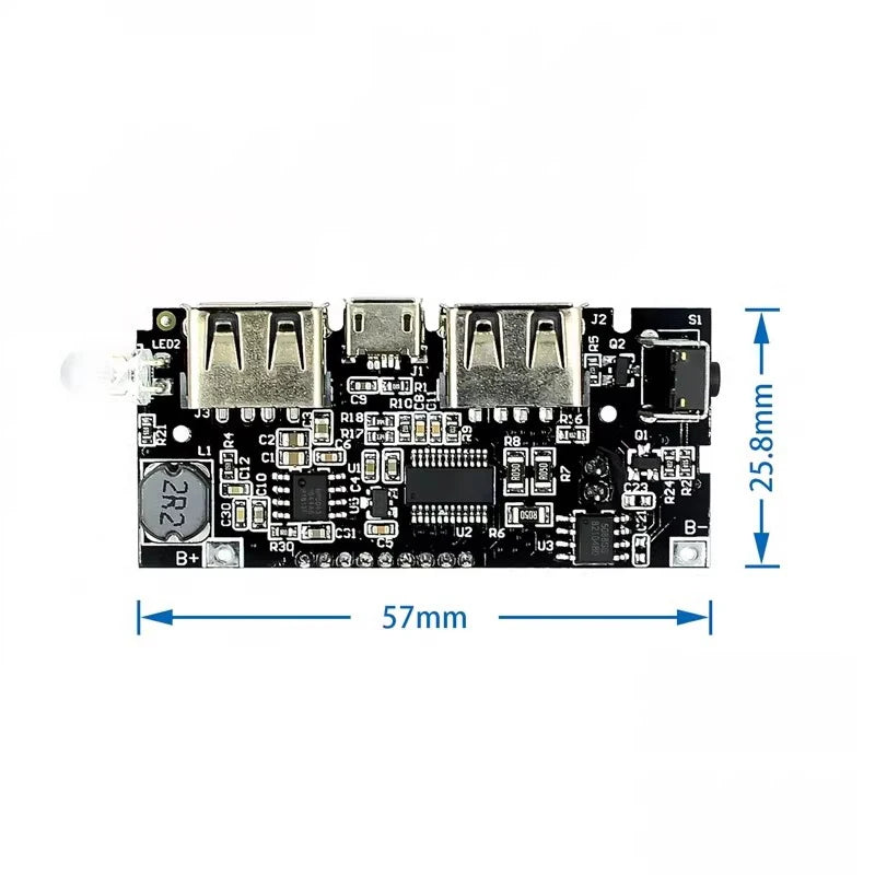 Custom Power bank module mobile power boost DIY 18650 lithium battery digital display dual USB output charging board motherboard