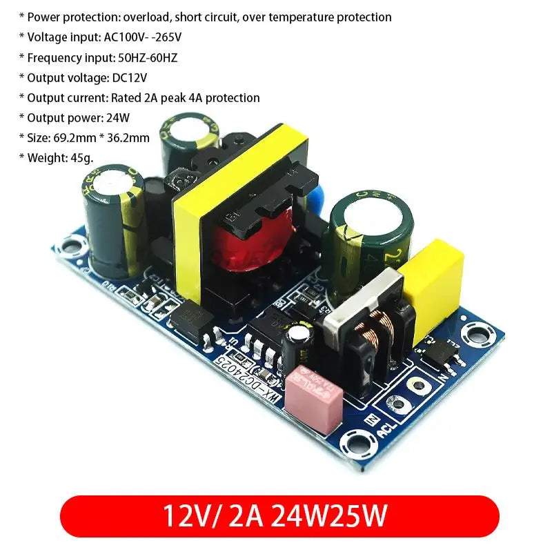 Custom Precision 5V700mA (3.5W)/12V2A disconnector power supply/ACDC step-down module 220 to 5V