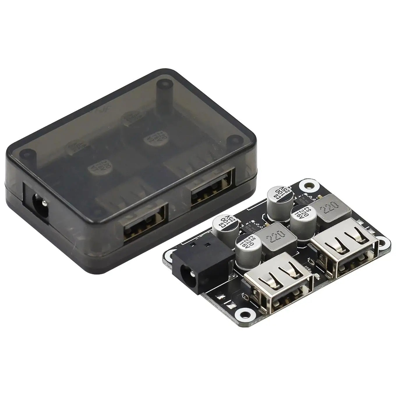 Custom QC3.0 QC2.0 Car USB Charging Buck Module Step Down Fast Quick Car Charger Board 24V 12V to 5V 9V Voltage Regulator DC Dual USB