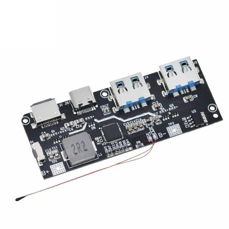 Custom QC4.0 QC3.0 LED Dual USB 5V 4.5A 22.5W Micro/Type-C USB Mobile Power Bank 18650 Charging Module Temperature / Circuit Protection