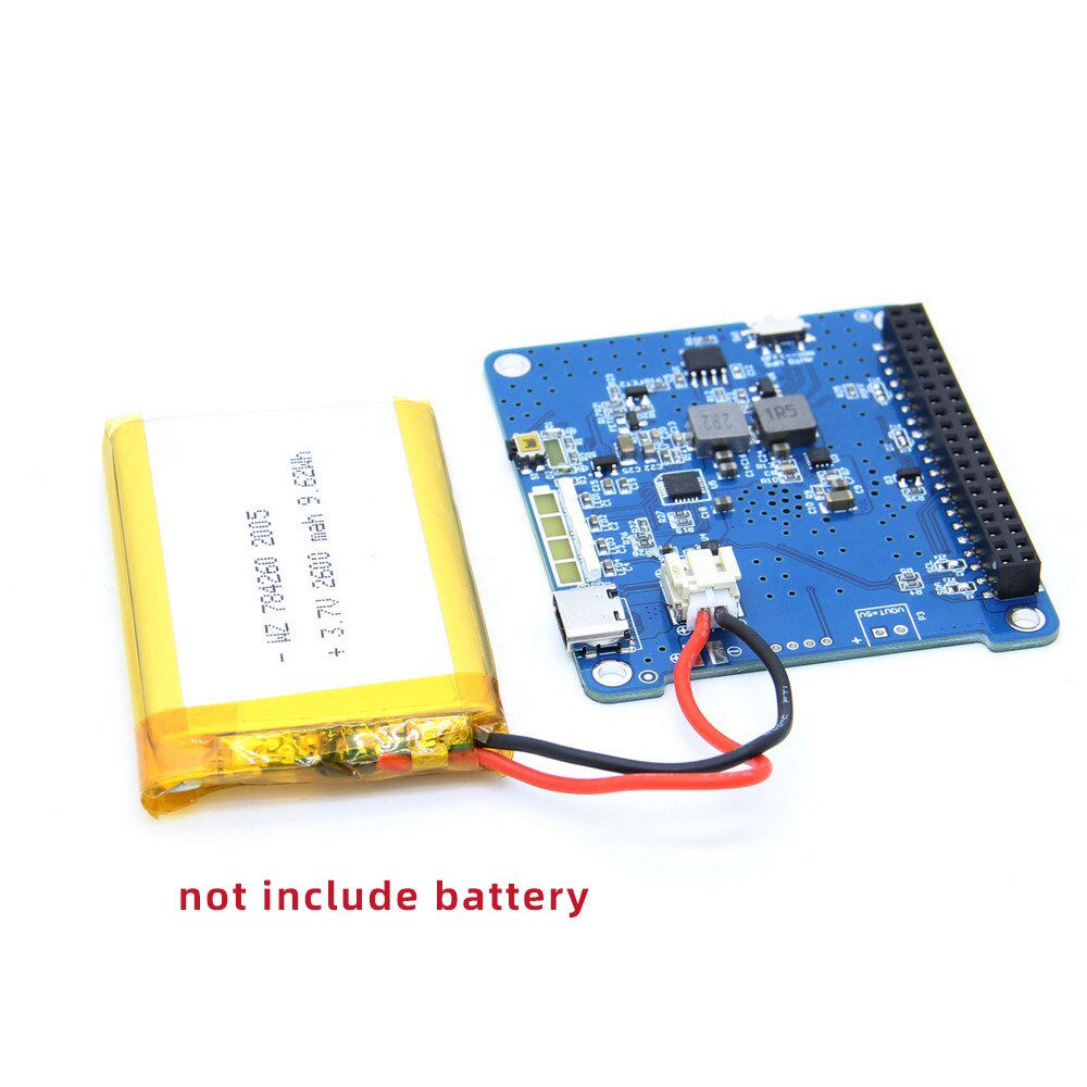 Raspberry Pi 4 UPS HAT 3 with Type-C, Lithium Battery Expansion Board Module (Without Battery) for Raspberry Pi 4 Model B/3B+/3B customize