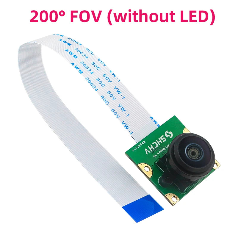Custom Pi 5 8MP Camera Night Vision IMX219 77° 130° 200° FOV Fisheye MINI CSI Interface + 2 Infrared Light for RPI 5 Pi5