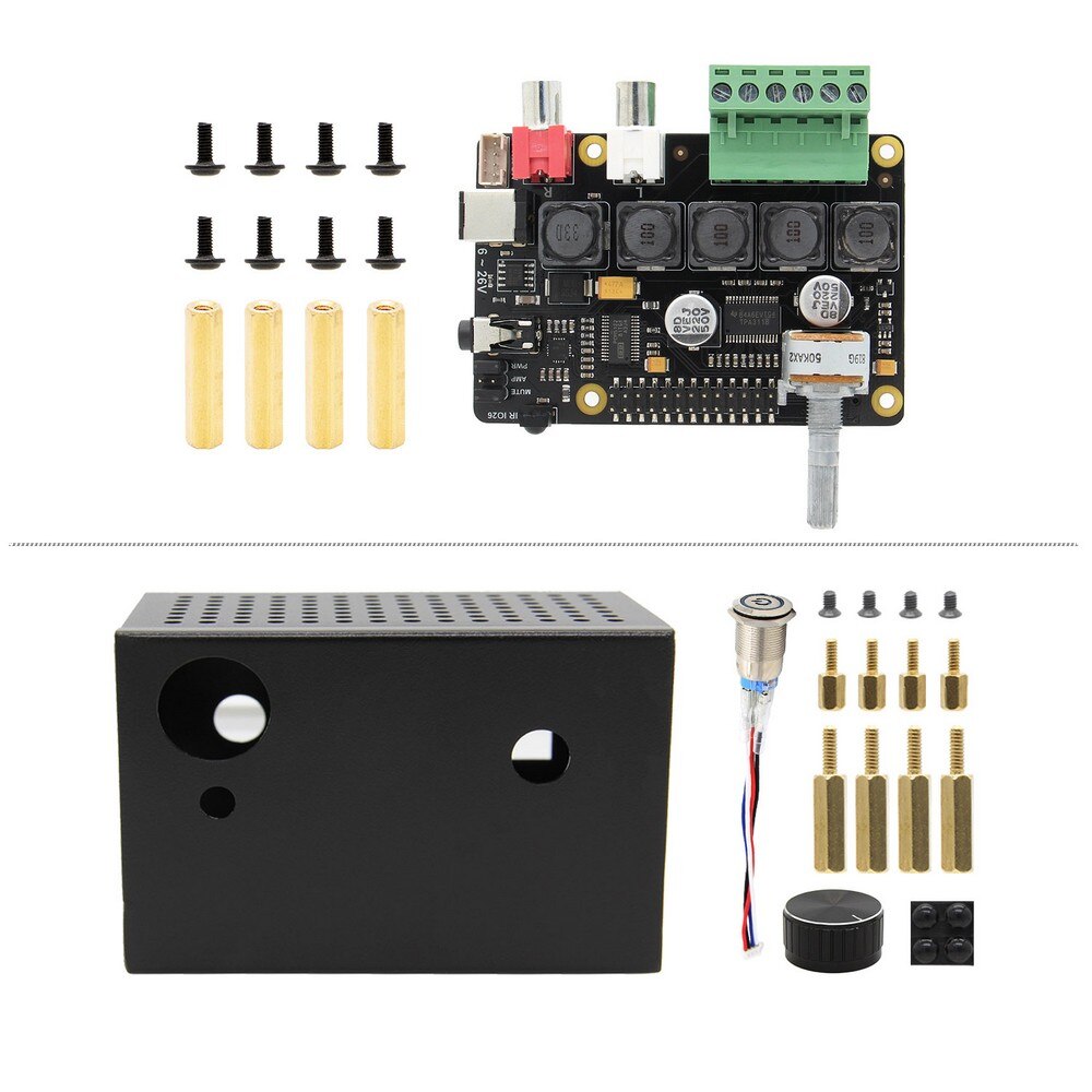 Raspberry Pi X400 Metal Case for X400 V3.0 DAC AMP Audio Expansion Board and Raspberry Pi 4 Model B Only customize