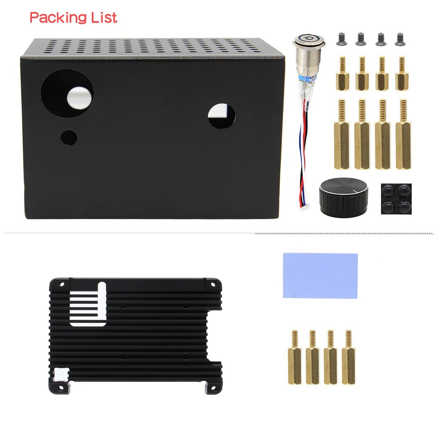 Raspberry Pi X400 Metal Case for X400 V3.0 DAC AMP Audio Expansion Board and Raspberry Pi 4 Model B Only customize