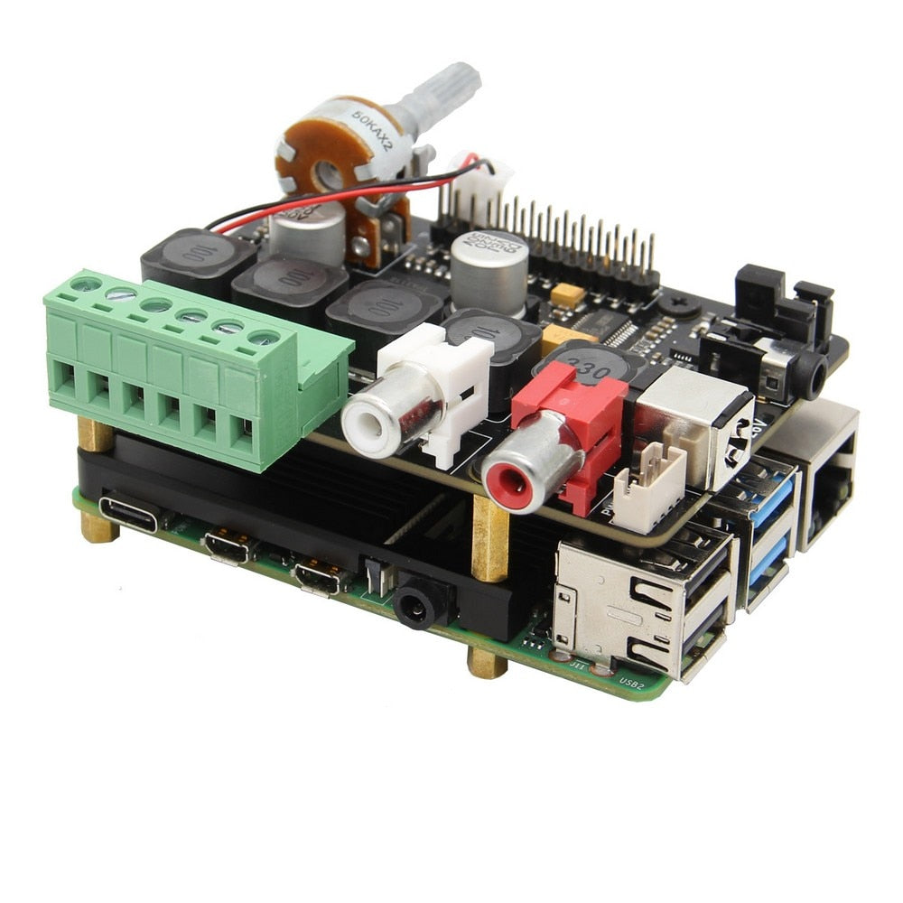 Raspberry Pi X400 Metal Case for X400 V3.0 DAC AMP Audio Expansion Board and Raspberry Pi 4 Model B Only customize