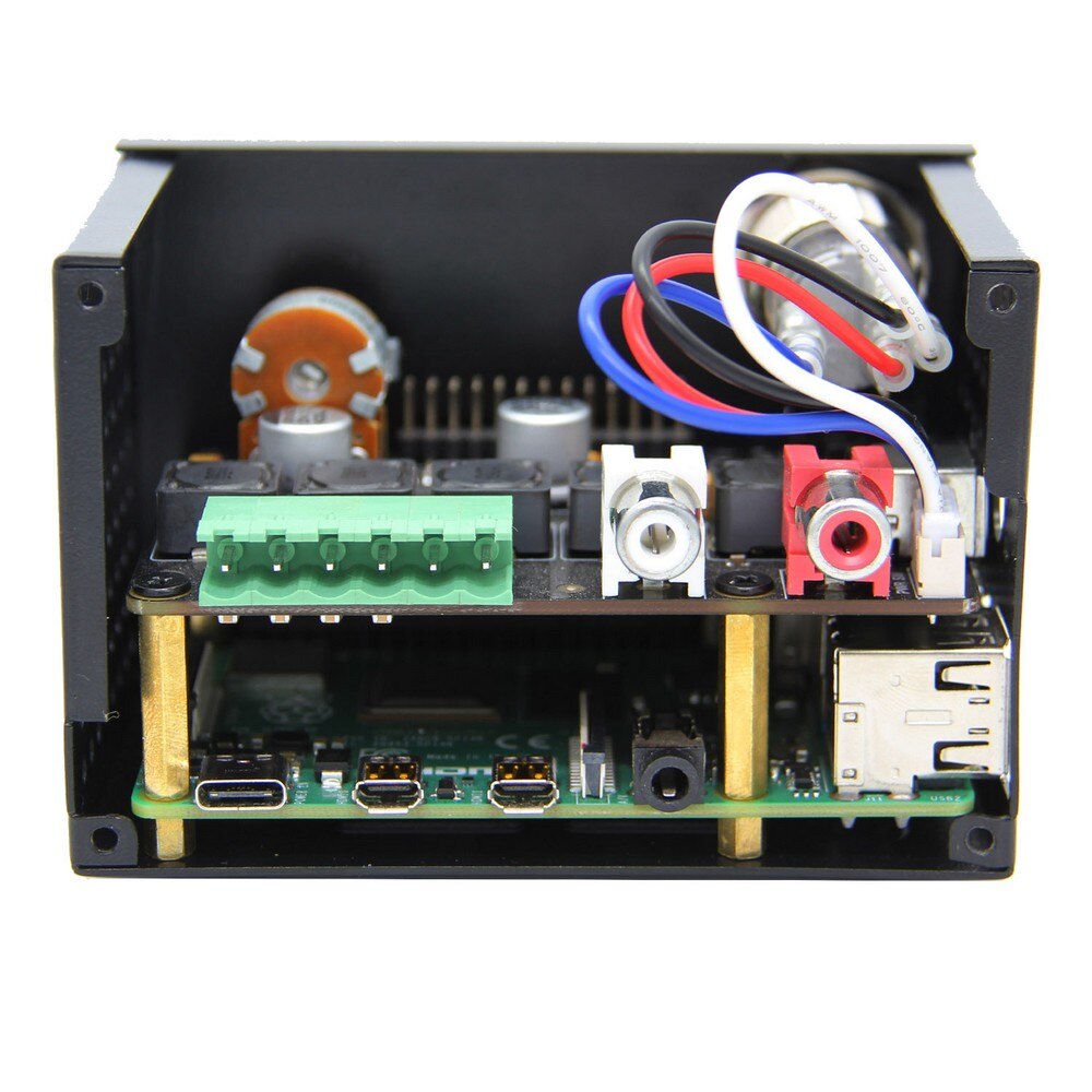 Raspberry Pi X400 Metal Case for X400 V3.0 DAC AMP Audio Expansion Board and Raspberry Pi 4 Model B Only customize