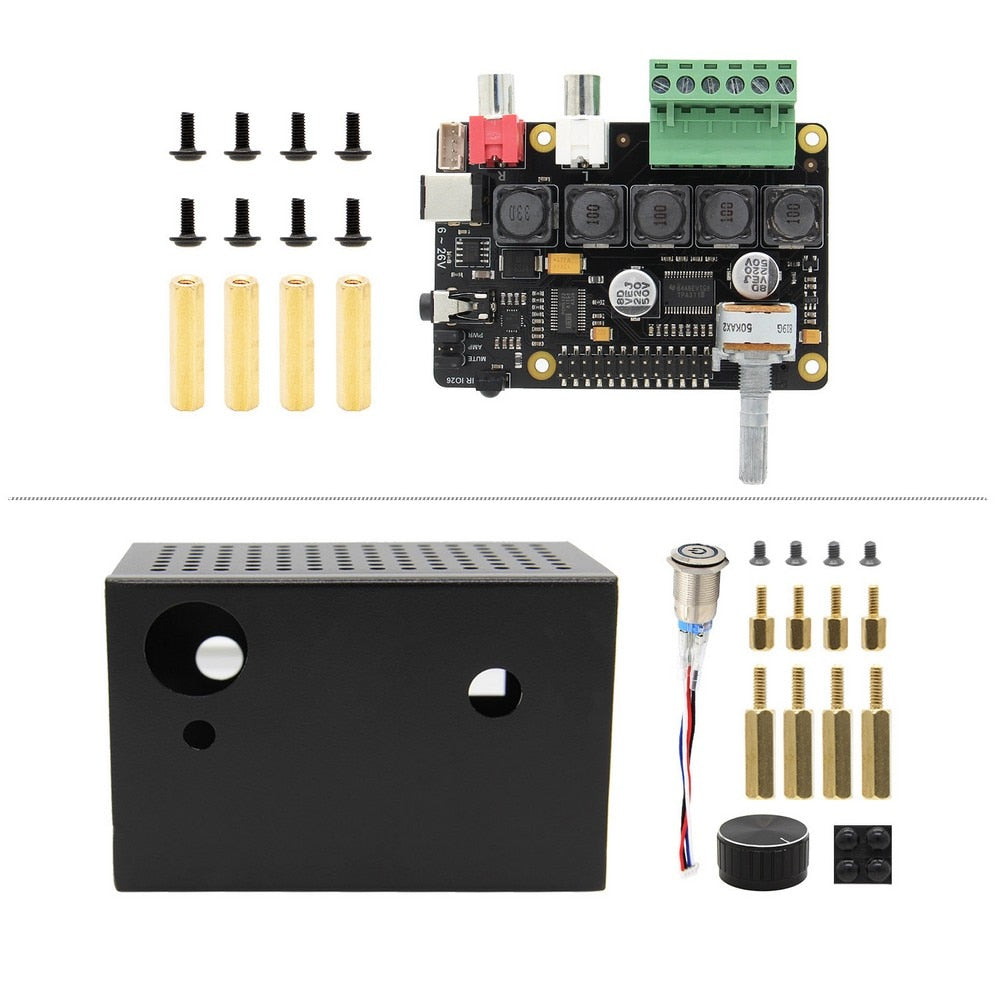 Raspberry Pi X400 Metal Case for X400 V3.0 DAC AMP Audio Expansion Board and Raspberry Pi 4 Model B Only customize