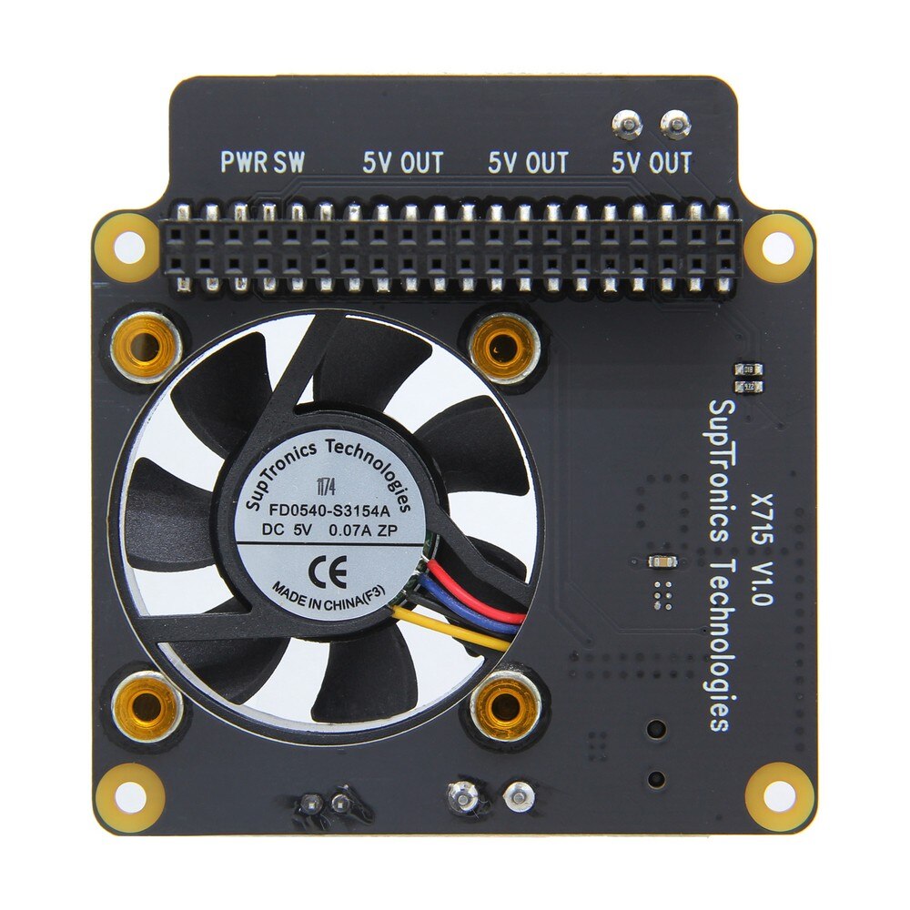 Raspberry Pi X715 Power Management Expansion Board with Wide Voltage Input(6V~60V) & PWM Fan for Raspberry Pi 4 B / 3B+ / 3B customize