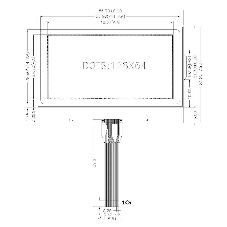Custom LX-12864B11 gray screen FSTN white background black font dot matrix screen LCD display screen monochrome COG