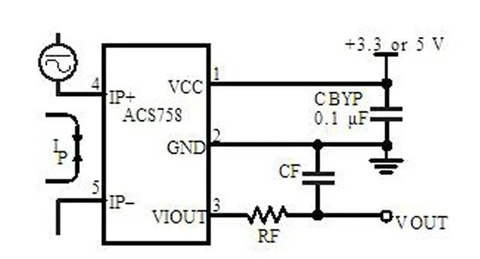 Custom Hall Current Sensor 758 ACS758LCB-050B-PFF-T Linear Current Sensor Module 50A