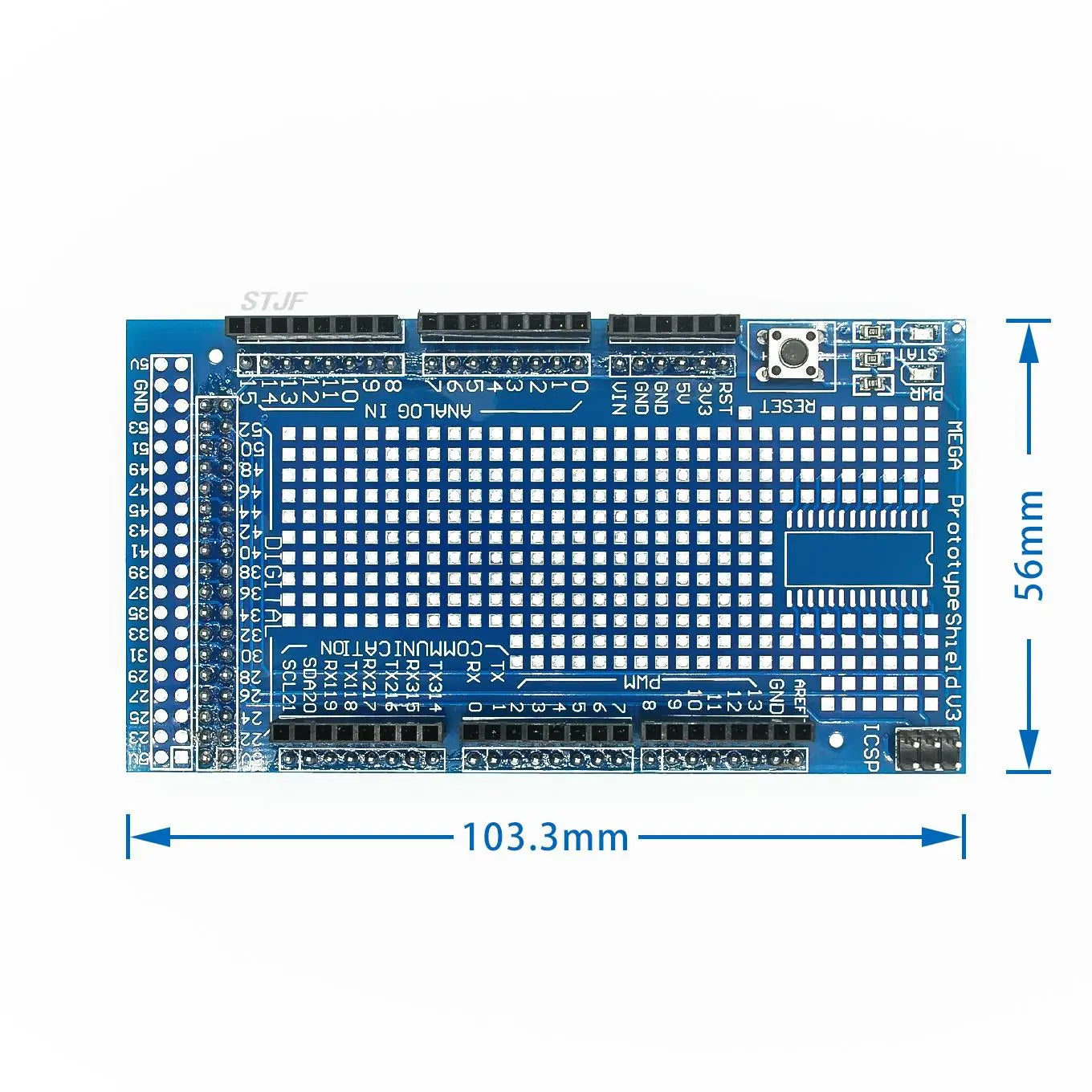 Custom MEGA 2560 R3 Proto Prototype Shield V3.0 Expansion Development Board + Mini PCB Breadboard 170 Tie Points for arduino