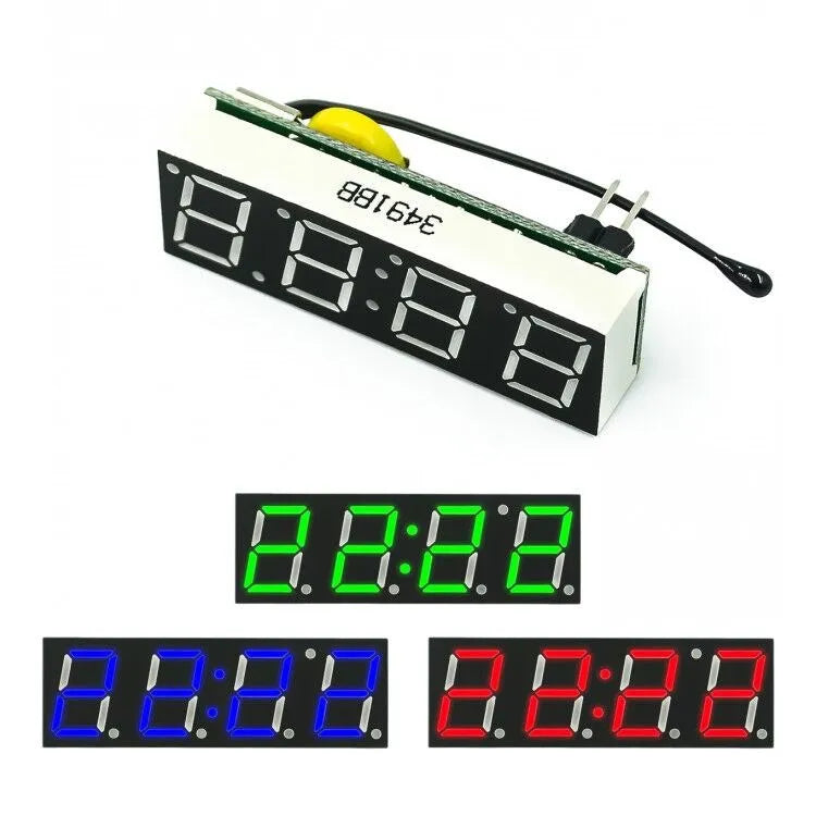 Custom Red Blue Green 3 In 1 LED RX8025 DS1302 LED electronic clock high precision clock module car clock temperature luminous car