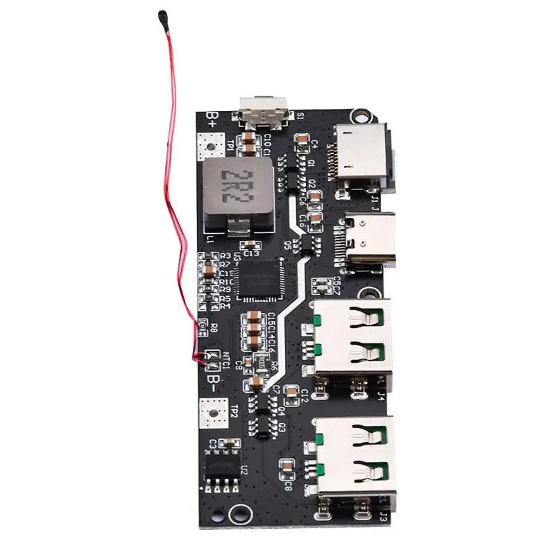 Custom QC4.0 QC3.0 LED Dual USB 5V 4.5A 22.5W Micro/Type-C USB Mobile Power Bank 18650 Charging Module Temperature / Circuit Protection