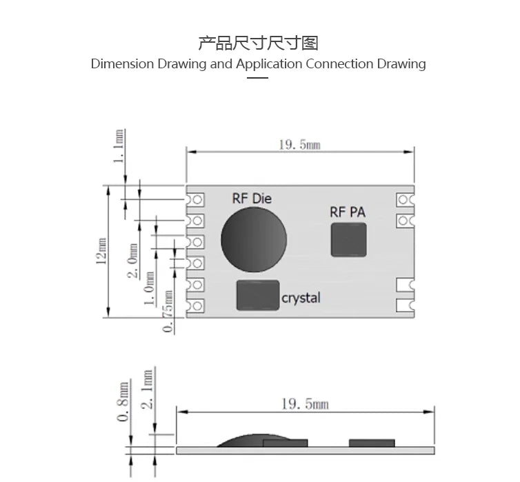 Custom 2.4g module receiving module remote control high-power cc2500 long-distance transmission DL-24PA