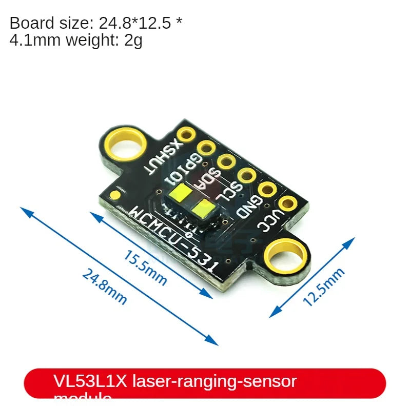 Custom VL53L1X laser ranging sensor module TOF time of flight ranging 4 meters