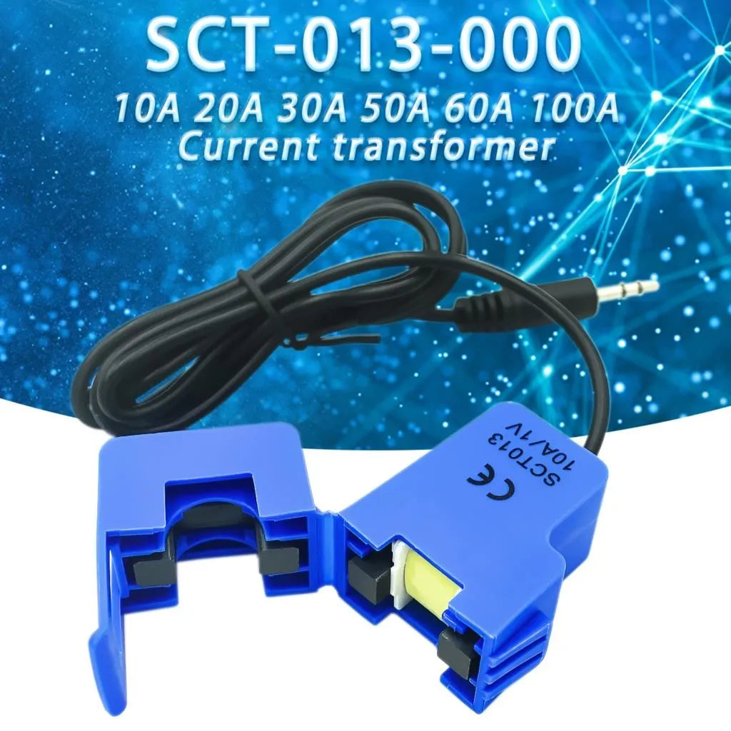 Custom SCT-013-000 10A 20A 30A 50A 60A 100A Non-invasive Split Core Current Transformer AC current sensor