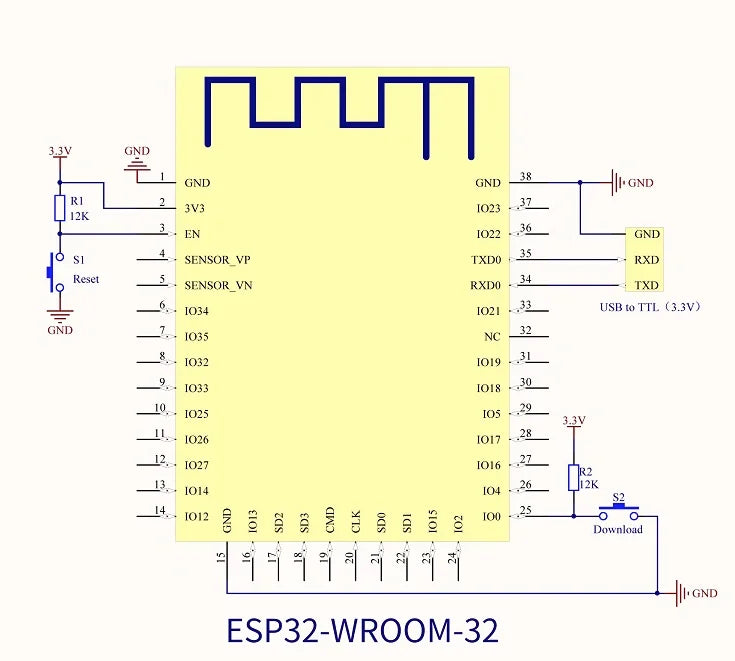 Custom 32 4MB/16MB ESP32 module WiFi+Bluetooth dual core CPU