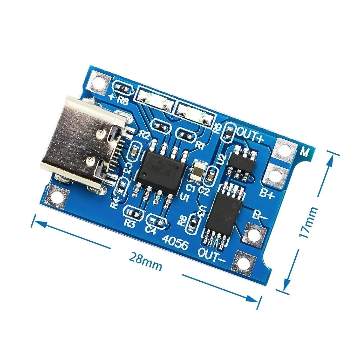 Custom TYPE-C/Micro/Mini USB 5V 1A 18650 For TP4056 Lithium Battery Charger Module Charging Board With Protection Dual Functions 1A