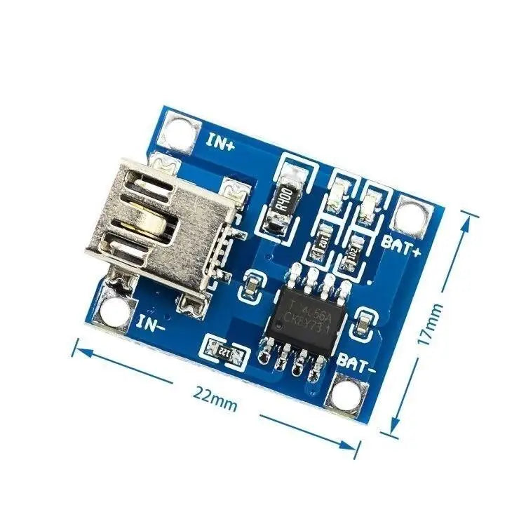 Custom TYPE-C/Micro/Mini USB 5V 1A 18650 For TP4056 Lithium Battery Charger Module Charging Board With Protection Dual Functions 1A