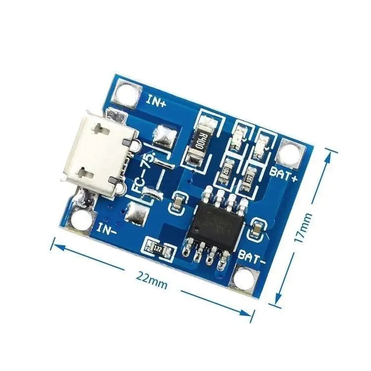 Custom TYPE-C/Micro/Mini USB 5V 1A 18650 For TP4056 Lithium Battery Charger Module Charging Board With Protection Dual Functions 1A