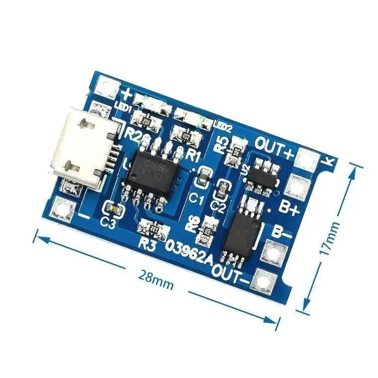 Custom TYPE-C/Micro/Mini USB 5V 1A 18650 For TP4056 Lithium Battery Charger Module Charging Board With Protection Dual Functions 1A