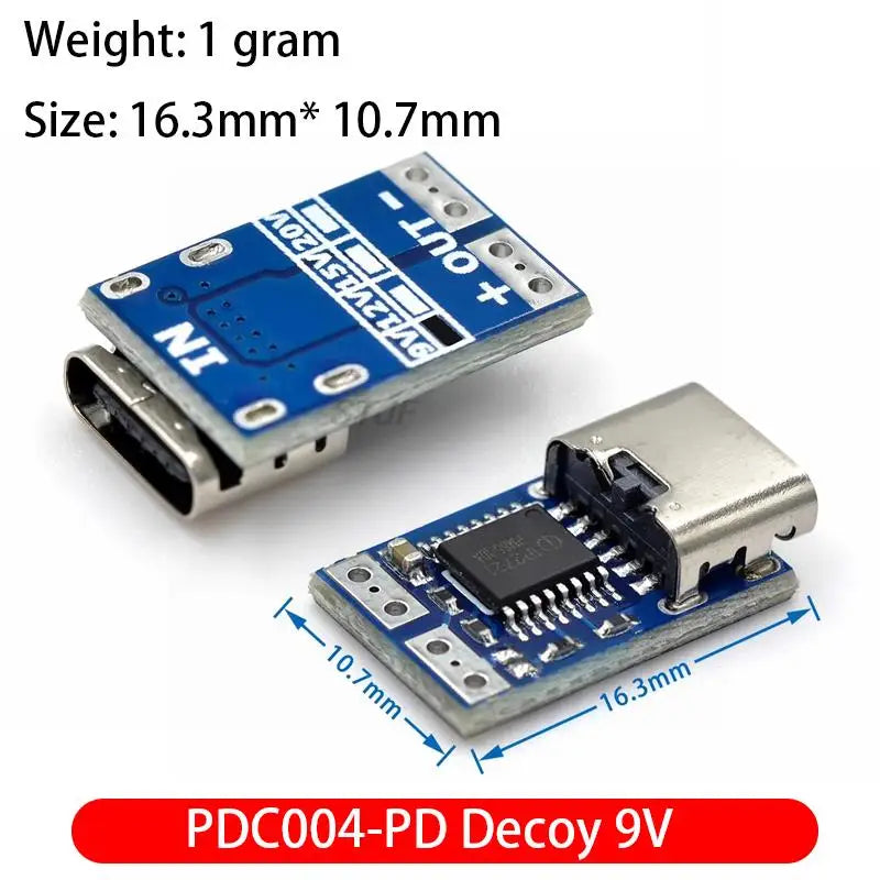 Custom Type-C PD decoy module PD23.0 to DC DC trigger extension cable QC4 charger 9V 12V 15V 20V PDC004-PD