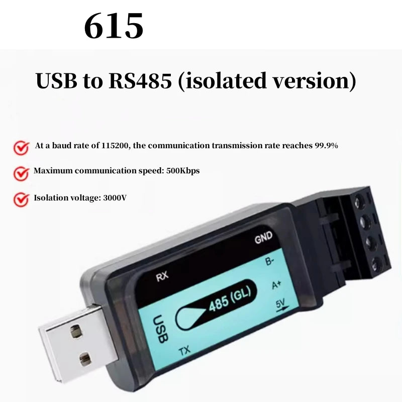 Custom USB to 485/TTL serial cable industrial 232 to interface communication TVS transient protection bidirectional code converter