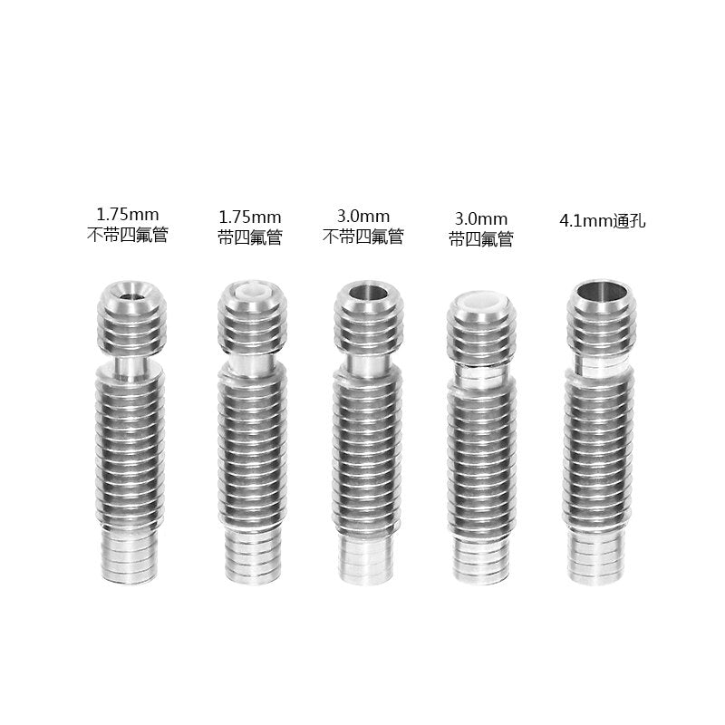 V6 Throat Heatbreak Short Heat Break Titanium PTFE All-Metal M6 for 1.75mm 3mm Filament 3D Printer Extruder Hotend Volcano customize