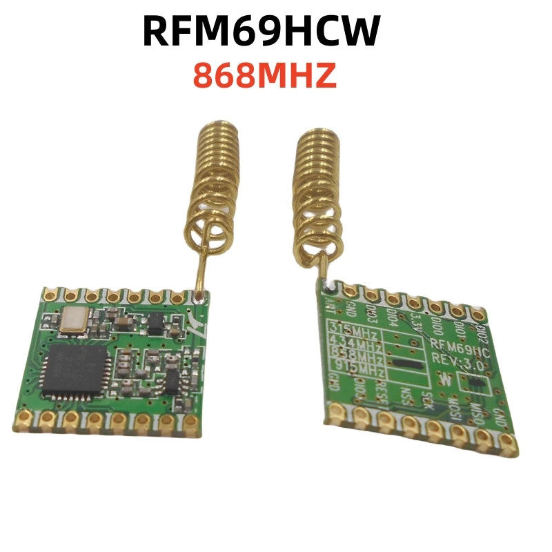 Custom With antenna RFM69hcw 433/868/915mhz FSK Wireless Transceiver Module SX1231 16*16mm