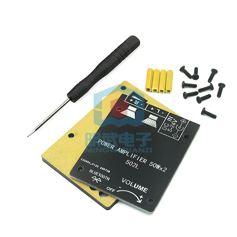 Custom ZK-502L MINI Bluetooth 5.0 DC 5-24V Wireless Audio Digital Power amplifier Stereo board 50Wx2 Bluetooth Amp Amplificador