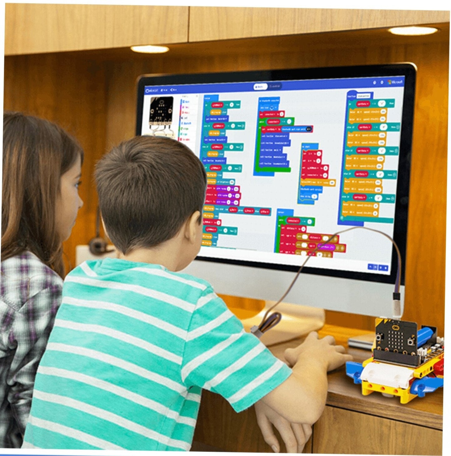 custom 5 In 1 Bouwsteen Running: Bit Robot Catr Kit Met App Afstandsbediening Voor Bbc Micro:bit V2