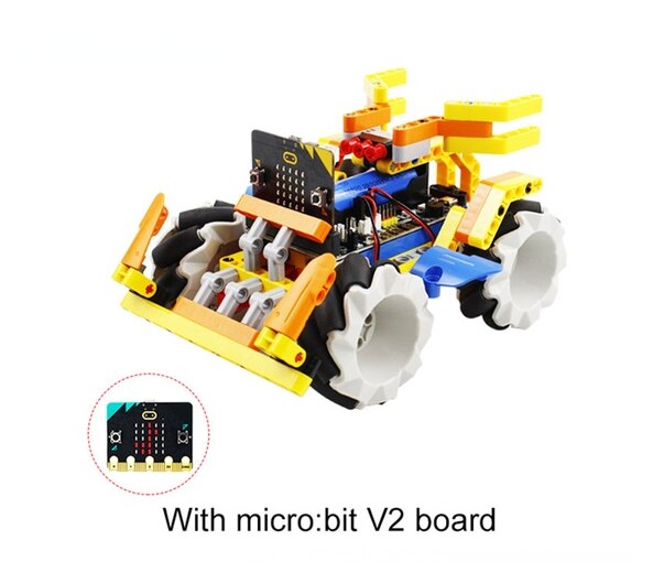 custom Educatief Programmering Omnidirectionele Beweging Robot Auto Gebaseerd Op Micro: Bit V2