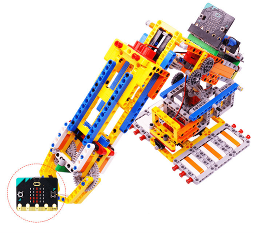 custom Innovatieve Diy Programmering Mechanische Bouwsteen Robotarm Speelgoed Aangedreven Zonder Bbc Microbit V2