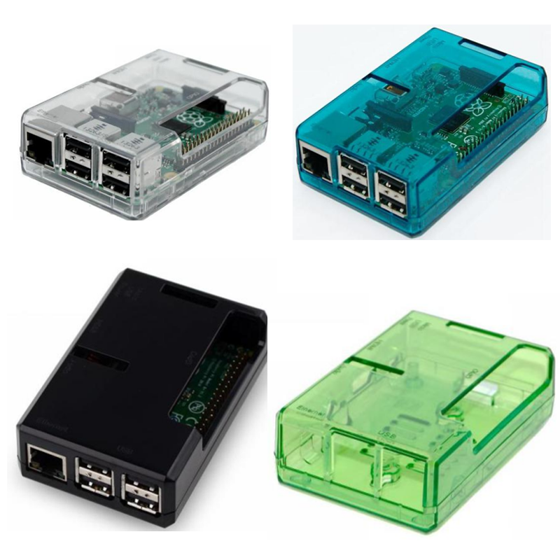 Applicable to Raspberry Pi Injection molded case 3B / 2B+ Transparent green Four colors are available LT-3B317