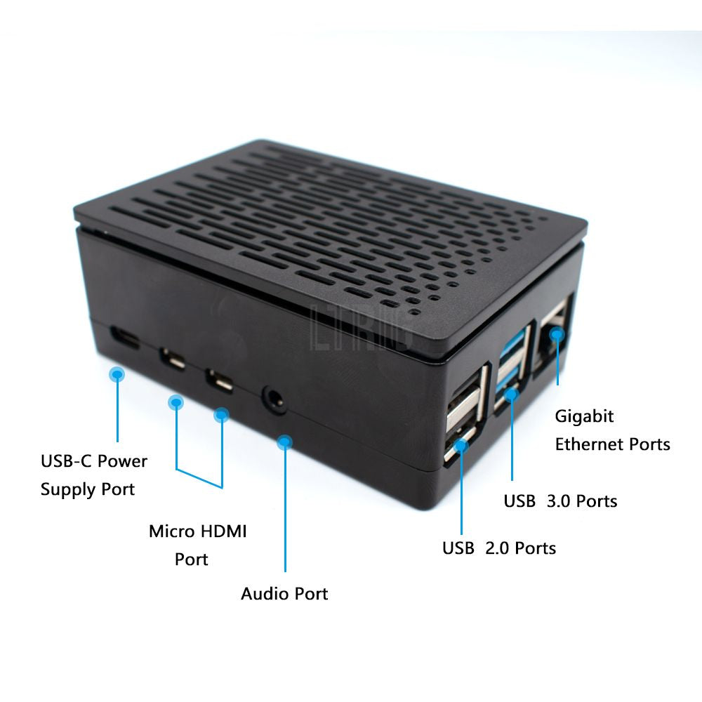 Customized raspberry PI 4 case Model B+ Acrylic case + CPU cooling fan compatible raspberry PI 4 LT-4A04