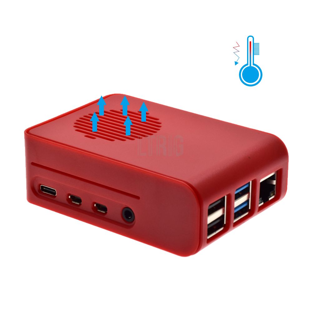 Raspberry pi 4 Case with RGB LED Cooling Fan ABS Case Red White change color Housing Protect Shell for Raspberry Pi 4 Model B LT-4A11 customize