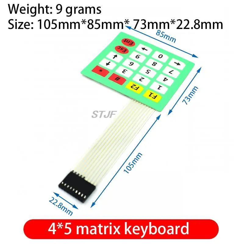 Custom  1*2 3 4 5 Key Button Membrane Switch 3*4 4X5 Matrix Array Keyboard 1X6 Keypad with LED Control Panel Pad DIY Kit For Arduino