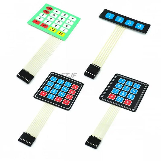 Custom  1*2 3 4 5 Key Button Membrane Switch 3*4 4X5 Matrix Array Keyboard 1X6 Keypad with LED Control Panel Pad DIY Kit For Arduino